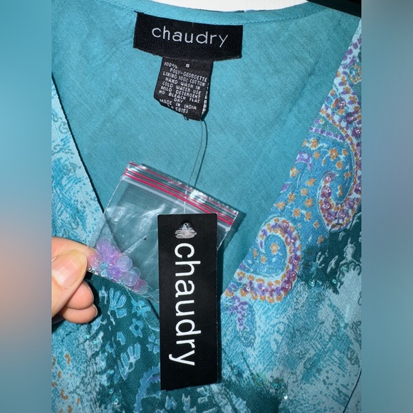 💎 NWT! Chaudry Sequin Split Sleeve Maxi Boho Dress - Picture 3 of 12